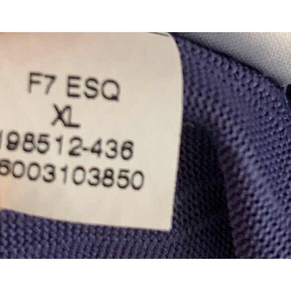 Nike Tiger Woods Golf Polo Shirt XL Purple Striped Cotton/Polyester GUC 7858 - Picture 3 of 9